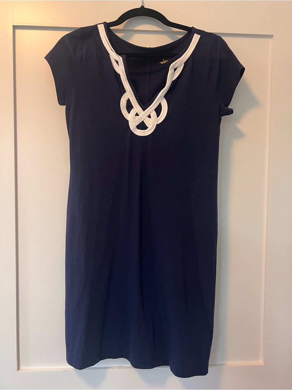 Lilly Pulitzer Navy Short-Sleeve Tunic with White Rope Detail